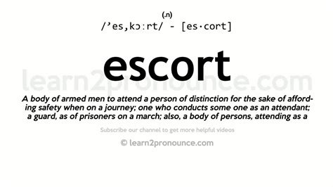 an escort define ] | Meaning, pronunciation, translations and examplesDefine escorted